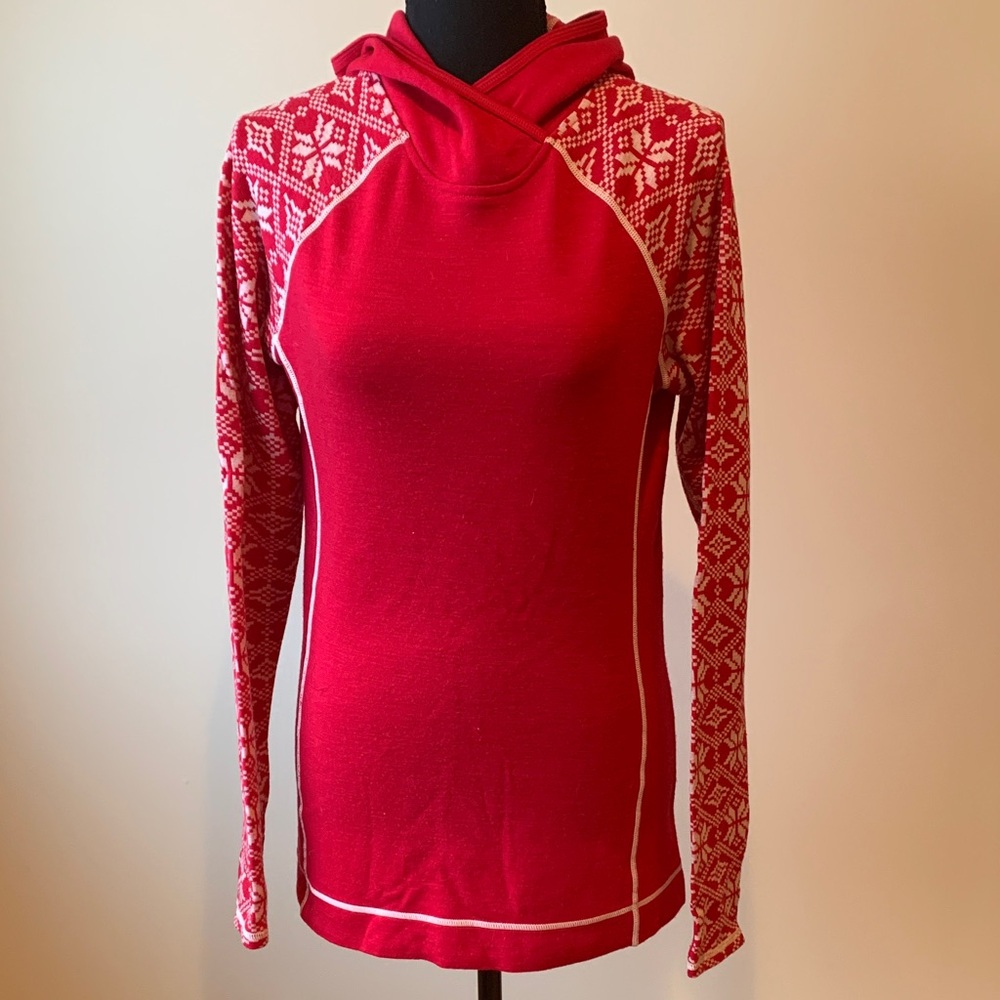 Red Patterned Hoodie